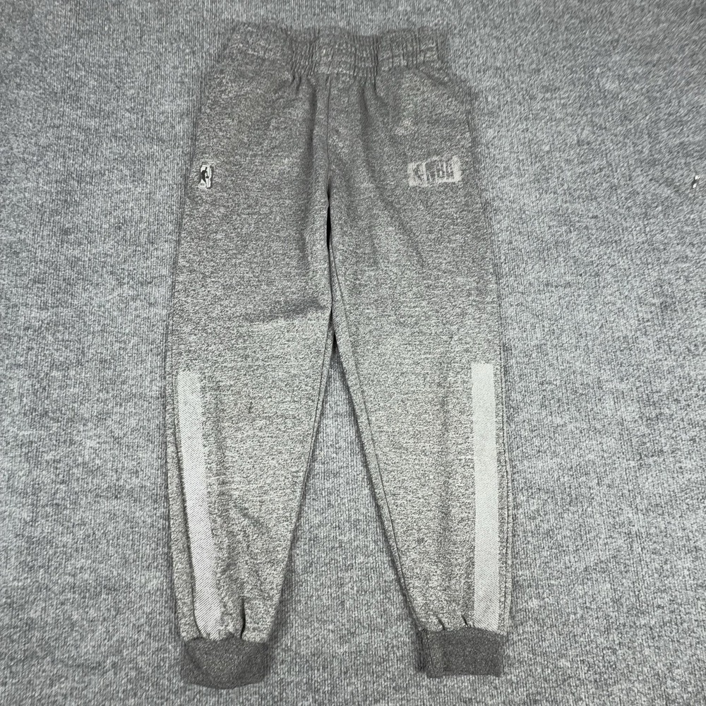 NBA Jogger Pants Youth See Measurements Gray Heather Reflective Cuffed Lounge